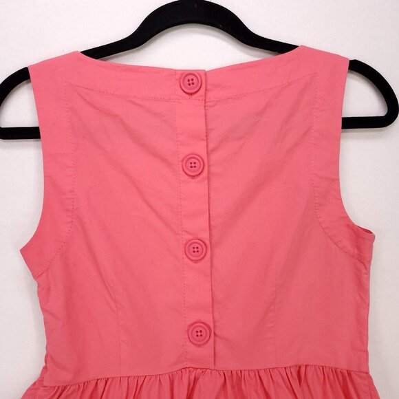 Kate Spade Blouse Shore Thing Sleeveless Button Back Peplum Top Coral Size 2 - Picture 7 of 11